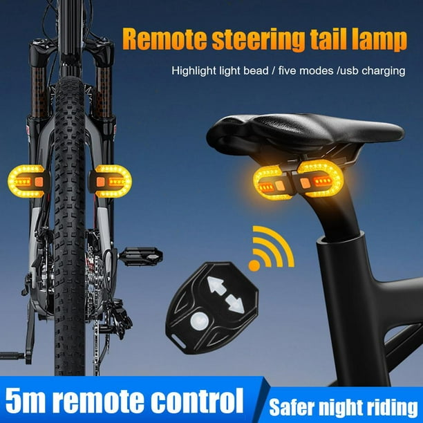 Accesorios para bicicletas 30lm Impermeable MTB Bike 3 en 1 LED Control  remoto Señal de giro Luz trasera Hugtrwg Para estrenar