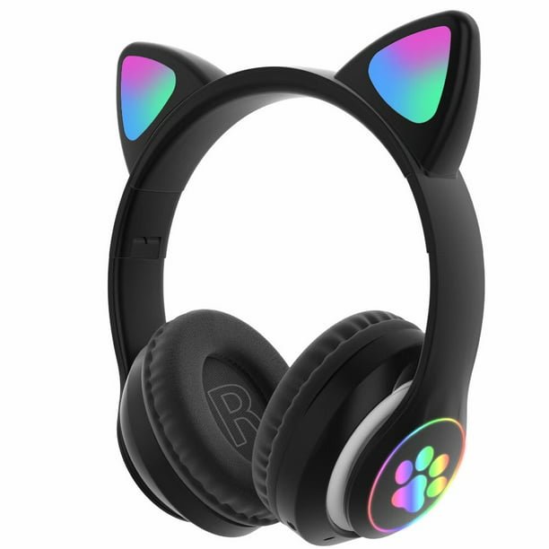 Audifonos Bluetooth Con Orejas de Gato Fidelidad De Sonido 5