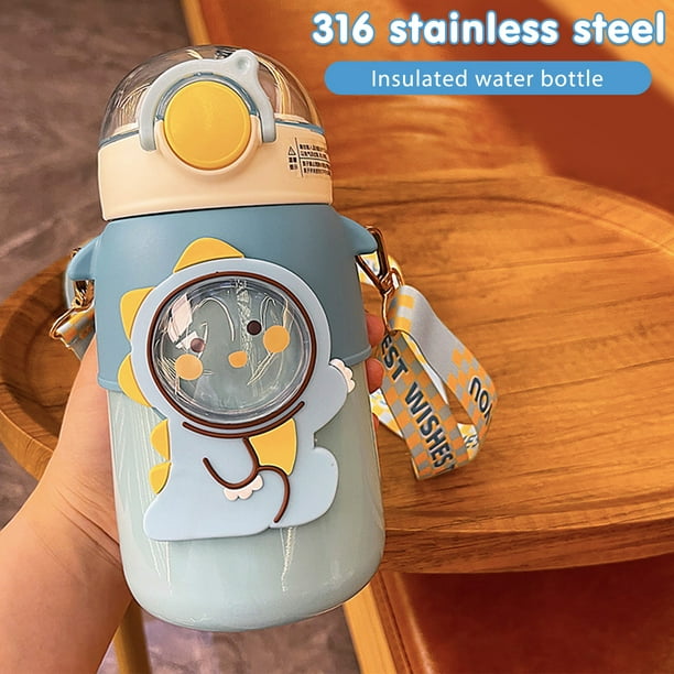 Botella de agua de dibujos animados de acero inoxidable 316, taza