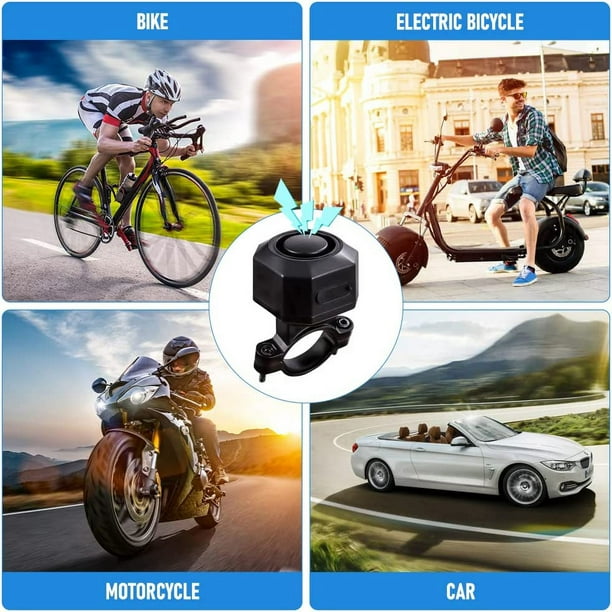 Alarma de bicicleta antirrobo, alarma de vibración inalámbrica con control  remoto, 2 juegos de sistema de alarma negro con sensor de movimiento
