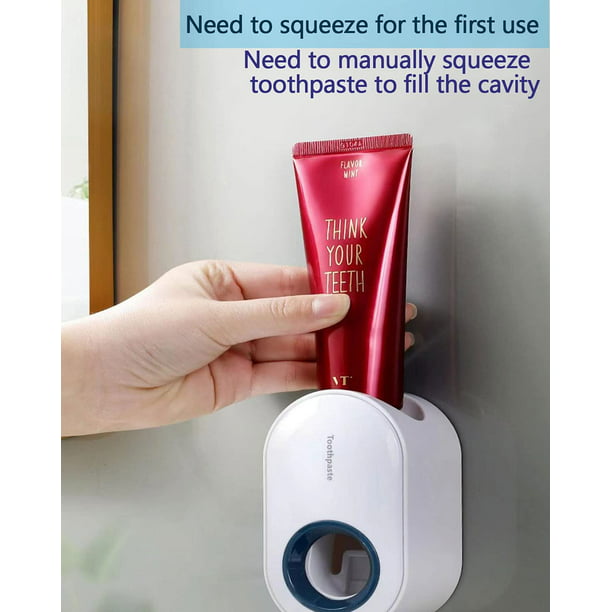 Dispensador de pasta de dientes, exprimidor automático dispensador de pasta  de dientes para niños y adultos, montaje en pared para baño de ducha  familiar