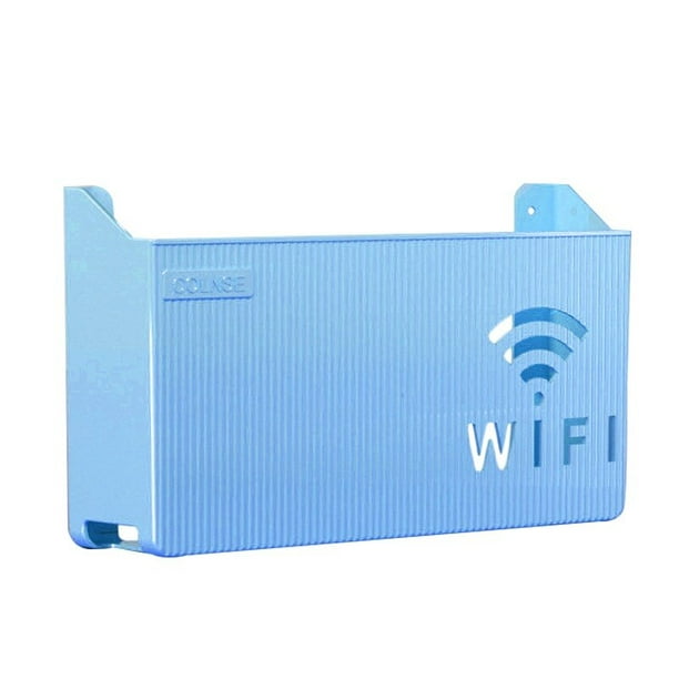 Estante de enrutador Wifi inalámbrico montado en la pared, caja de  almacenamiento de plástico ABS, soporte de alimentación de Cable, caja  organizadora para cajas de medios, consola de juegos