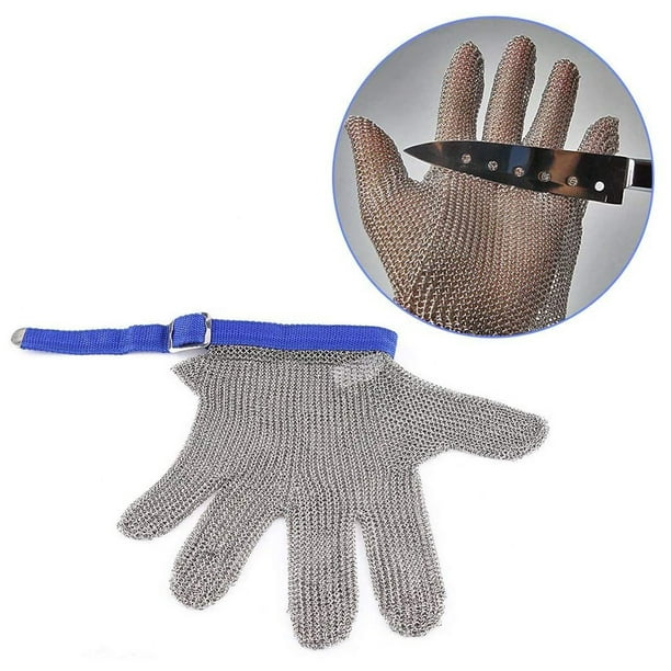 Guantes resistentes a cortes con brazos extendidos, guantes de malla de  trabajo de seguridad para corte de carne de carnicero (color: brazo 3.1 in