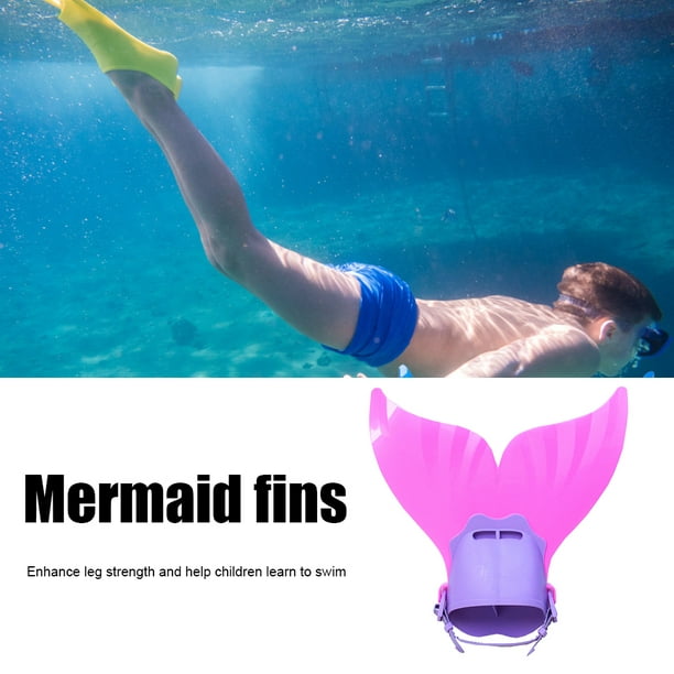 Aletas de natación de sirena para niñas y niños, accesorio de