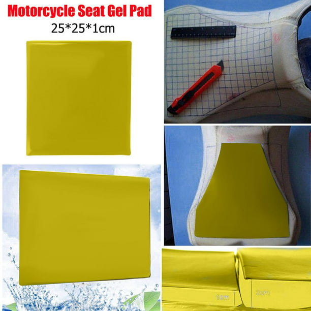 Cojín de gel para asiento de motocicleta, almohadilla de absorción de  impactos, reduce la fatiga, almohadilla de gel suave y cómoda, almohadilla  de