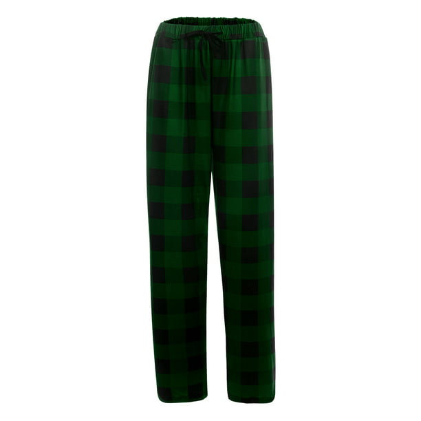 Aseniza Pantalon Pijama Hombre Invierno Largos 100% Algodón Pantalones  Pijama Hombre Cuadros Pantalón Pijama de Estar por Casa（1-Azul&Verde，S）:  : Moda