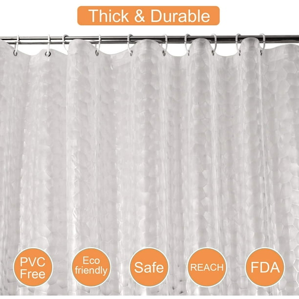 Forro de cortina de ducha impermeable 3D EVA gruesa cortina de ducha sin  olor, forro de ducha resistente a las manchas para cabina de ducha,  bañeras, cubo de agua 3D Ofspeizc LRWJ061-4