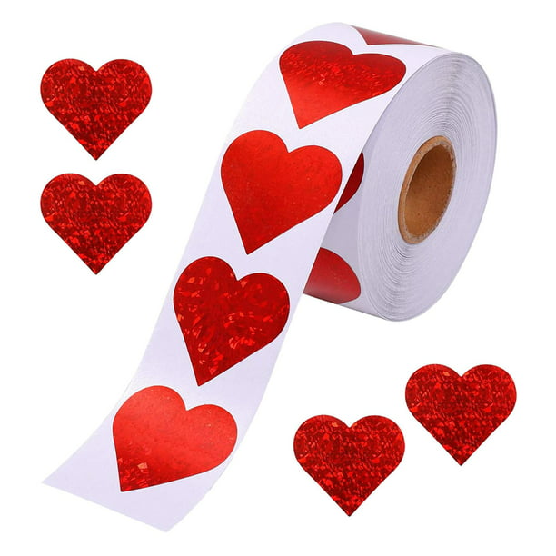 Pegatinas de formas corazones San Valentín - 1 hoja por 0,95 €