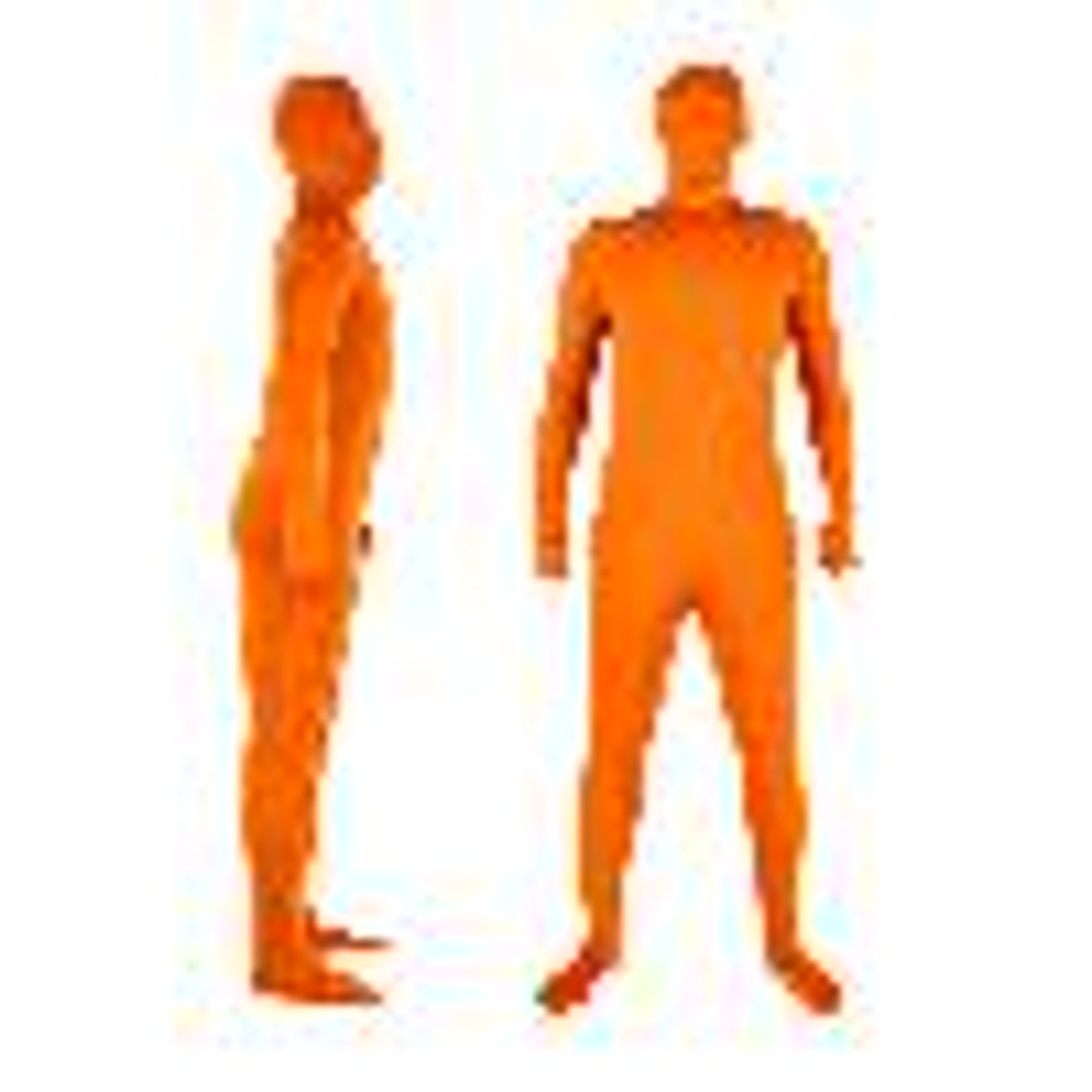 Full Body Orange Spandex Suit