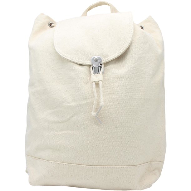 Mochila Cámara Cuero y Lona Beige