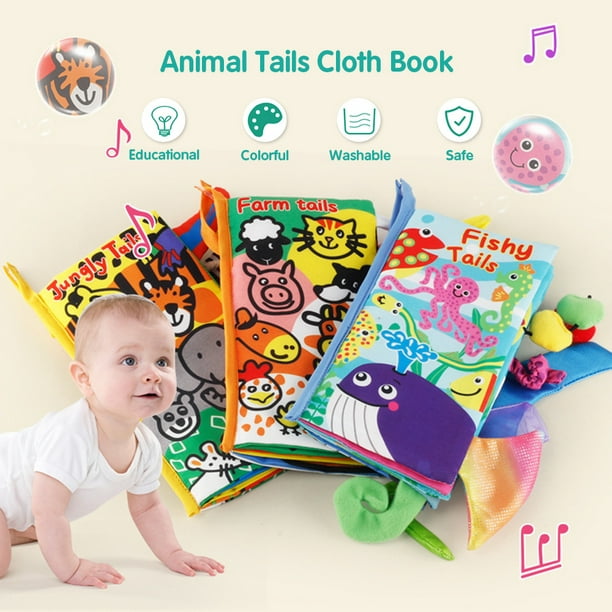 Libro de tela suave para bebés, juguete sensorial para ni?os peque