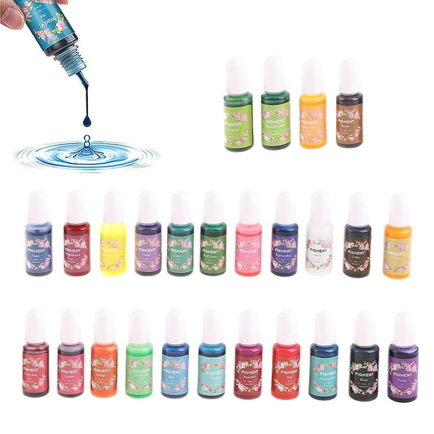 La Casa del Artesano-Colorante pigmento liquido para resina epoxi epoxica  traslucido RESIQUALY *10ml. al agua