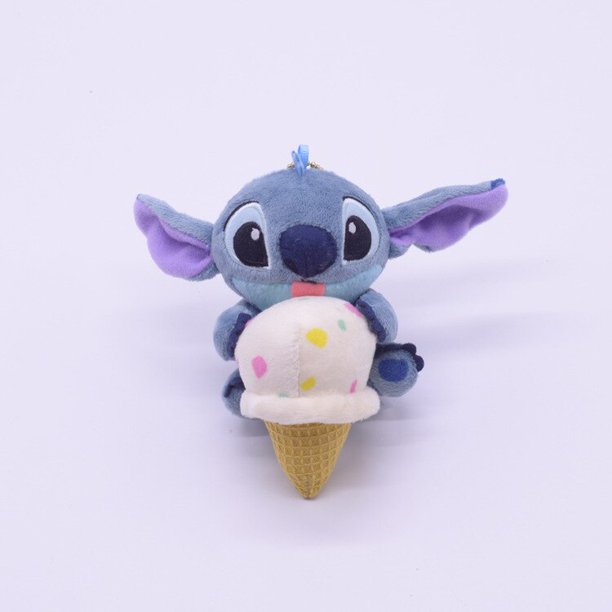 Disney-llavero de felpa con colgante de Stitch, muñeco Kawaii, juguetes de  peluche suaves, llavero de mochila de Anime, decoración de mochila escolar,  regalo de cumpleaños