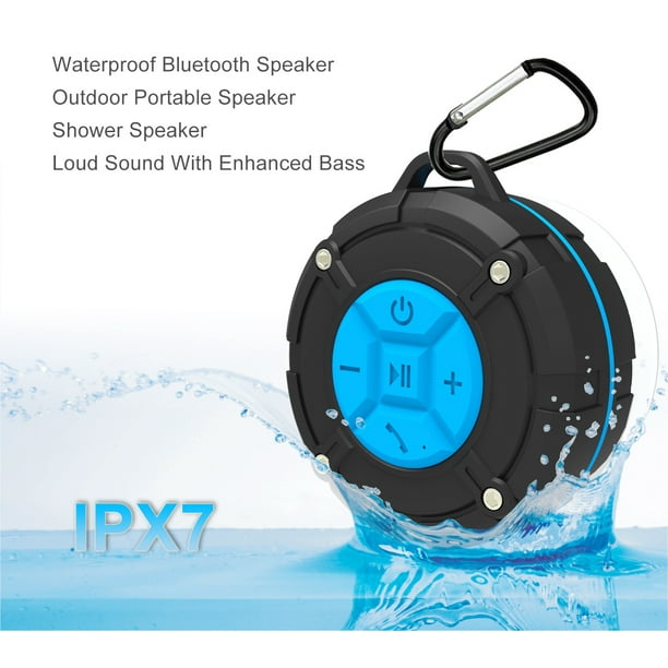 Altavoz de Ducha con Bluetooth Portátil Impermeable Resistente al Agua y  Ventosa