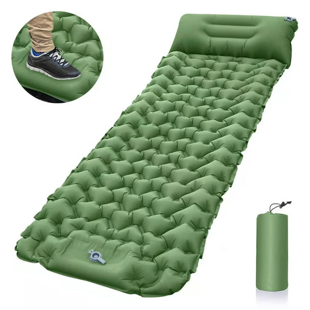 Colchón hinchable Colchoneta ligera para acampar con almohada de aire  Colchón de aire portátil Imper Abanopi Colchón hinchable