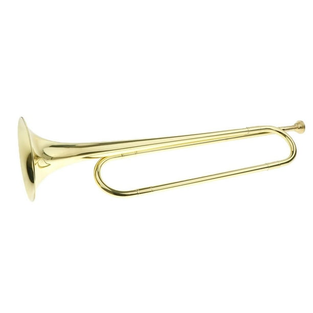Instrumento de trompeta de corneta, trompeta de plástico plano B con  boquilla para niños, banda de estudiantes, juego de trompeta para  principiantes y