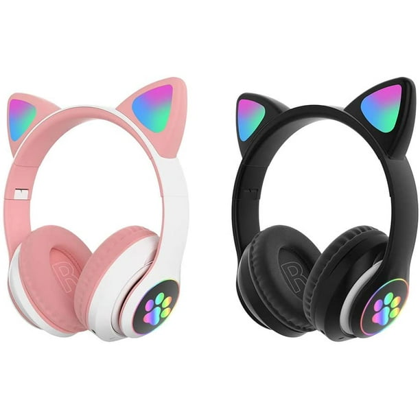 Auriculares para juegos Moda Bluetooth Niños Adultos Oreja de gato