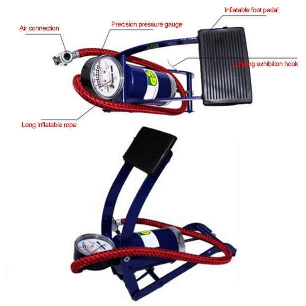 Keenso - Bomba de pie portátil para bicicleta, bomba de aire de alta presión