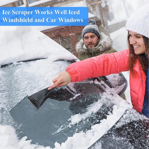 Raspador de hielo para parabrisas de coche, rascador de nieve con mango de  espuma ergonómico, paquete de 2, azul y negro esquí esquí Gafas de esquí