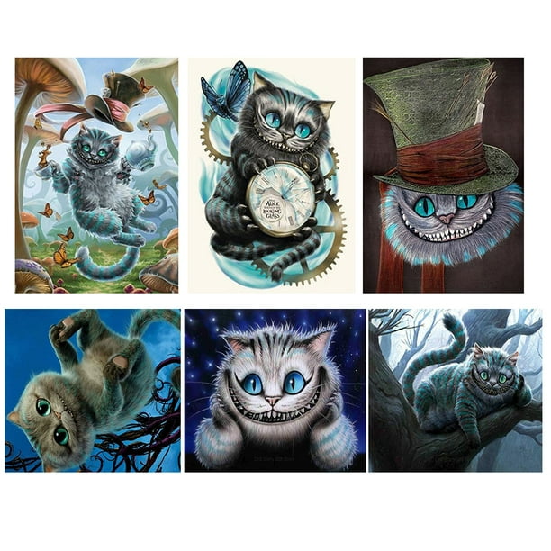 Diseny Alice In Wonderland Diamond Painting 5D Cheshire Cat Diamond  Embroidery Cartoon Rhinestones Paintings DIY Home Decor