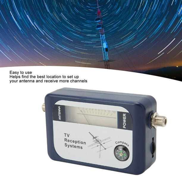 Buscador de satélite digital medidor de intensidad de señal de antena de TV  con batería AA 170-860MHz portátil para ajustar la antena parabólica