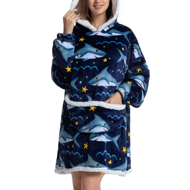Sudadera con capucha para mujer, manta grande, manta usable de