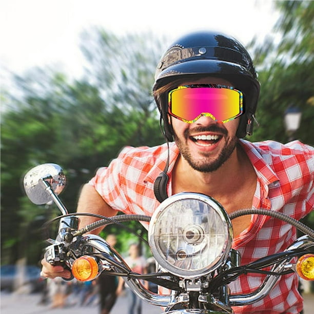 Gafas de Motocross para hombre, lentes de seguridad para casco de