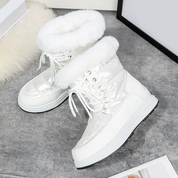 Botas de nieve Botas Nieve Mujer Zapatos Mediados Calzado Invierno Mujer  Antideslizante (41) Blanco Likrtyny Tenis De Mujer Tenis De Hombre