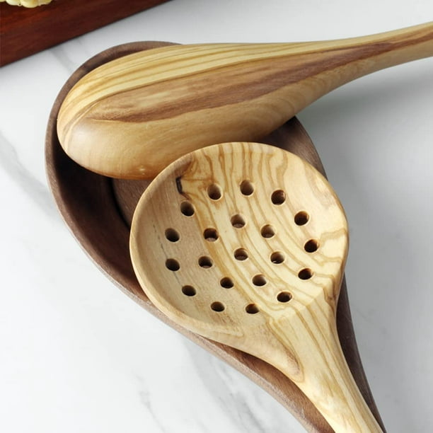 Soporte para cuchara de nogal, soporte para cuchara de madera natural, soporte  para utensilios de cocina de madera, soporte para cuchara resistente al  calor, soporte para cuchara de estufa (nogal-1 pieza) ACTIVE