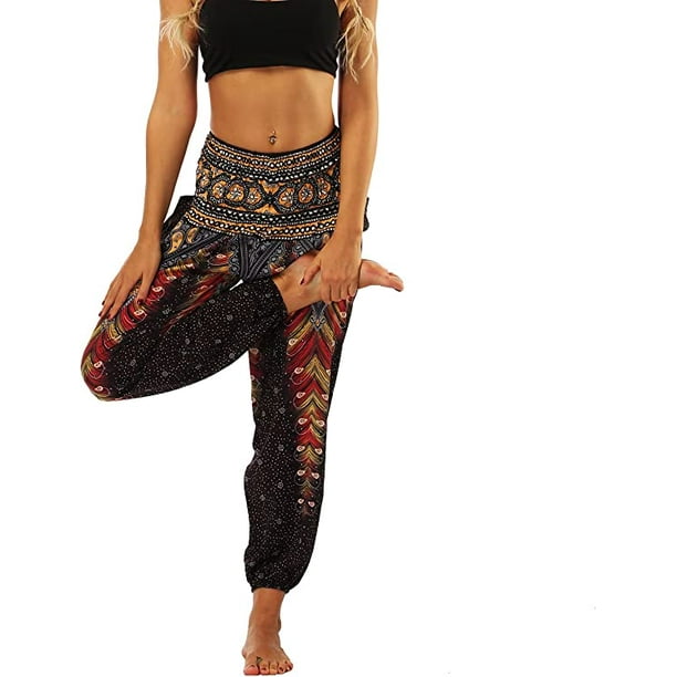 Pantalon Mujer Yoga Bombacho Colorido