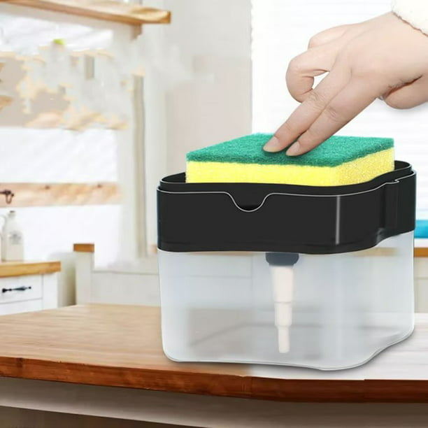 Dispensador de jabón, dispensador de jabón para platos de cocina, soporte  de esponja para dispensador de jabón para platos de fregadero TUNC  Sencillez