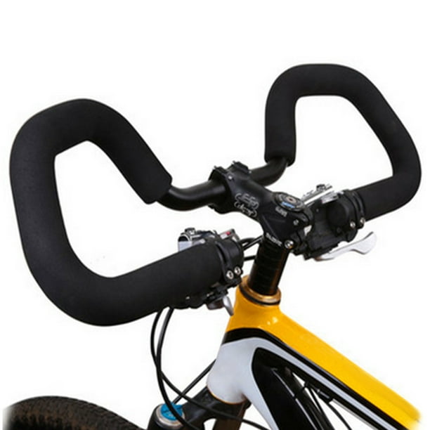 Puños para manillar de bicicleta, puños cortos para manillar de bicicleta,  3.543 in, de goma, color negro, US114