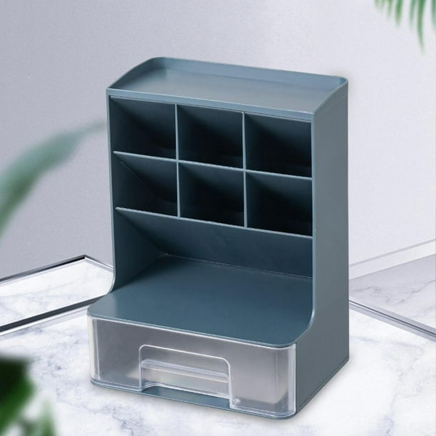 Organizador de escritorio de plástico grande con 9 cajones, Armario de  plástico para archivos: almacenamiento de oficina simplificado