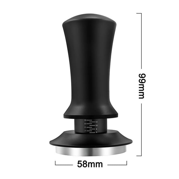 Sabotajes Distribuidor de manipulación de café Prensador de café profundo  ajustable para el hogar (negro 58 mm)