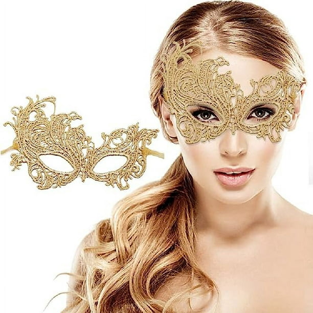 Máscara veneciana para mujer, máscara veneciana de encaje, fiesta