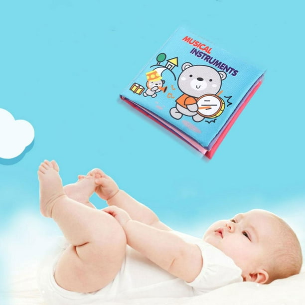 Libro Tela Temprana Educativo De Bebés 2 Pcs Impermeable Suave, Multicolor