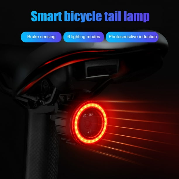 Luz de freno inteligente para bicicleta, luz trasera inteligente para  bicicleta de 60LM, accesorios para ciclismo