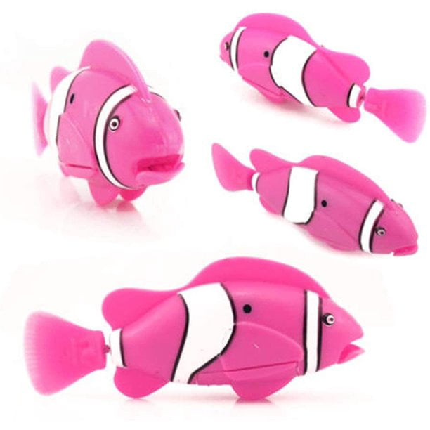 5 piezas de peces electrónicos bebé de verano juguete de baño mascota  juguetes de gato natación pez robot con luz led agua piscina bañera juguetes
