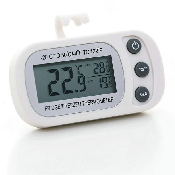 termómetro digital para congelador, función de registro máximo/mínimo,  pantalla LCD grande y parte trasera magnética para cocina, hogar,  restaurantes (2 unidades)