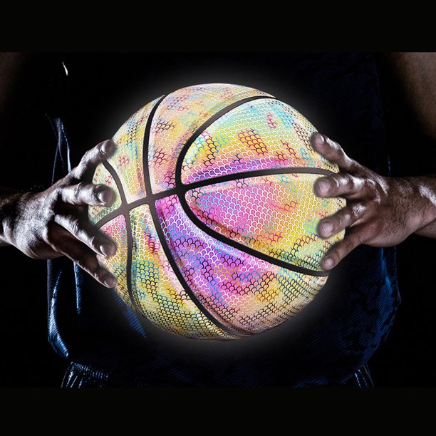 Balones de baloncesto - Holográfico reflectante brillante Baloncesto  resplandor en la oscuridad Baloncesto especial Regalos de baloncesto  interior-exterior