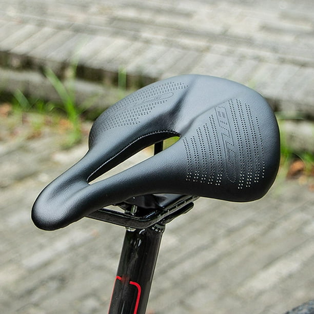 Sillín de bicicleta, carbono y piel sintética, silla de bicicleta de  montaña, bicicleta de carretera, almohadilla de asiento hueca