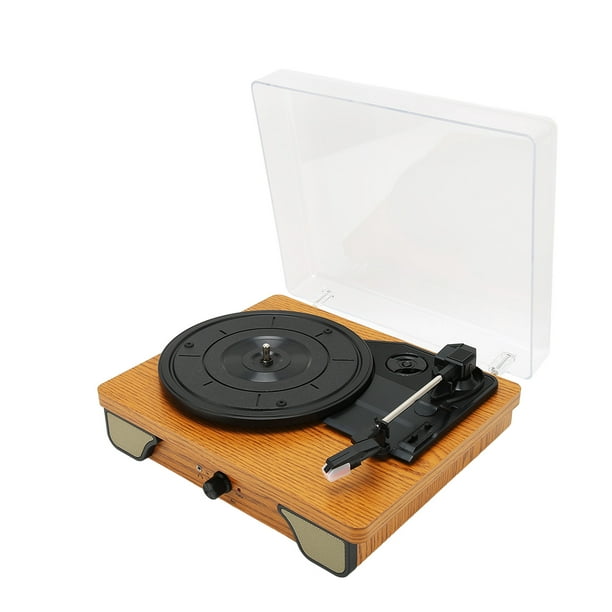  Tocadiscos para vinilo con 2 altavoces integrados, reproductor  LP vintage de 3 velocidades, compatible con Bluetooth en salida RCA Aux en  conector de auriculares : Electrónica