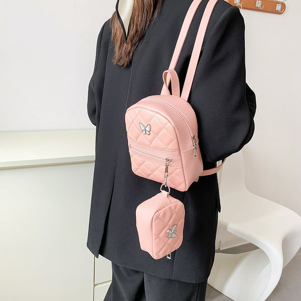Mochilas para Mujer escolar de viaje cuero de moda para mujer con mini bolso de (rosa) Tmvgtek Para estrenar | Walmart en línea