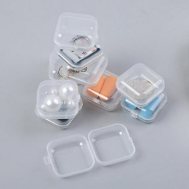Caja pequeña de plástico con tapa transparente para piezas pequeñas, caja  de almacenamiento de herramientas, caja para presentación de joyería, caja  de tornillos, contenedor de cue YONGSHENG 8390606580726