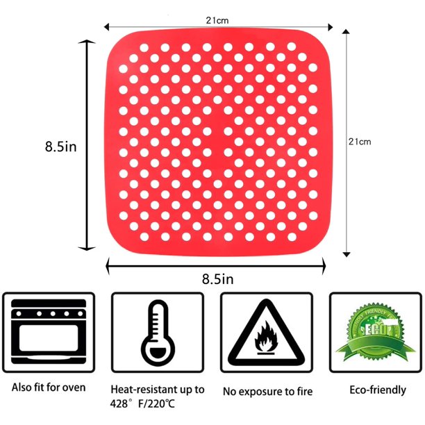 Accesorios para freidora de aire cuadrada de 5 '5L, revestimiento