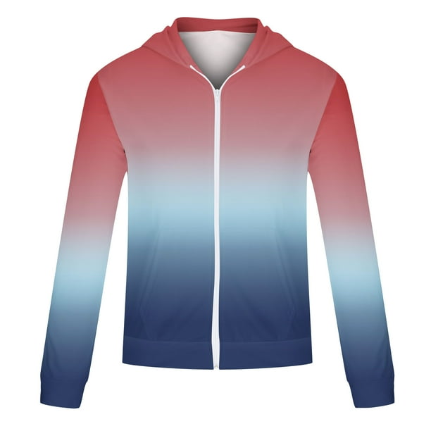 Chaqueta Con Capucha Hombre Deporte Moda Informal Gradiente Ropa