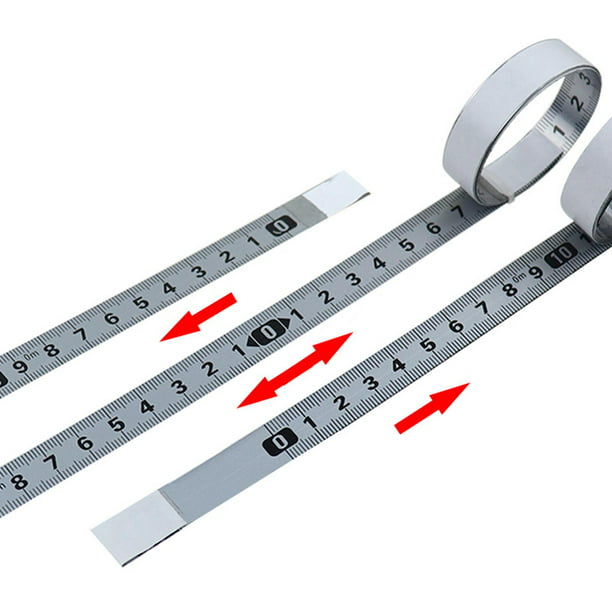  WIN TAPE Regla de banco de trabajo cinta métrica con respaldo  adhesivo de 60 pulgadas (izquierda a derecha) : Arte y Manualidades