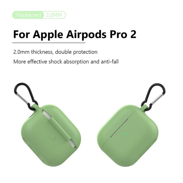 Funda protectora de silicona elástica para auriculares para Apple Airpods  Pro 2 (verde) Likrtyny
