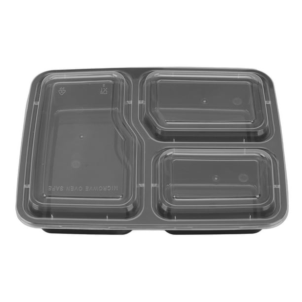 Envases de plástico desechables para alimentos, contenedores para  preparación de comidas, cajas de envasado de alimentos con tapa, cajas para  llevar comida con tapas, 750ml