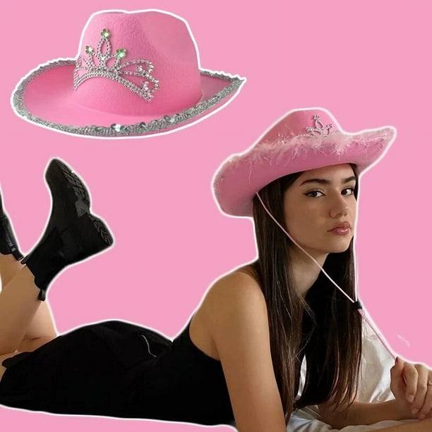 Gorro cowboy color rosa